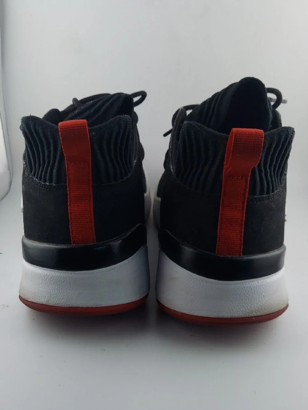 Jordan Men’s Black & Red Knit Basketball Shoes